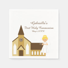 Servilleta De Papel Chica Y Comunión De La Iglesia