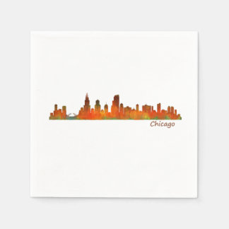 Servilleta De Papel chicago Illinois US city skyline v01