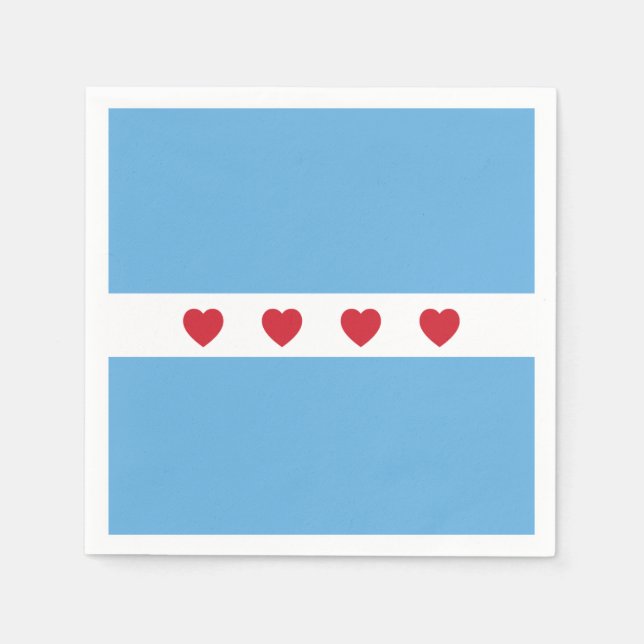 Servilleta De Papel Chicago Love | Napkins | Papel (Anverso)