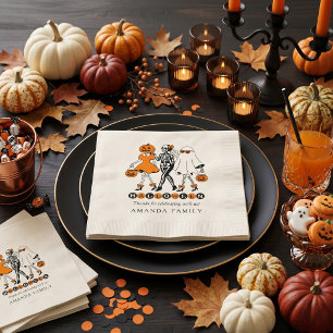 Servilleta De Papel Chicas adorables de Halloween Esqueleto Fantasma C