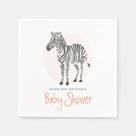 Servilleta De Papel Chicas adoran Zebra Safari Baby Shower