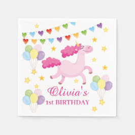 Servilleta De Papel Chicas caprichosos primero matan cumpleaños de Uni