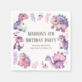 Servilleta De Papel Chicas celebran fiesta de cumpleaños temática de d