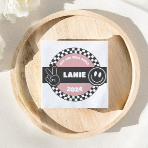 Servilleta De Papel Chicas Checkered Skateboard Groovy Rad Cumpleaños