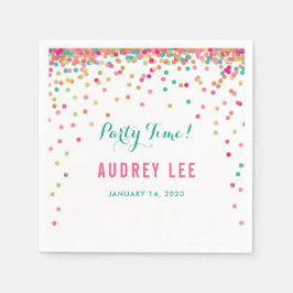 Servilleta De Papel Chicas confetti roció la decoración de la fiesta d