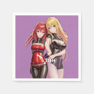 Servilleta De Papel Chicas Cuadros Anime Thunder_Cove