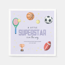 Servilleta De Papel Chicas Cute Sports Superstar Baby Shower