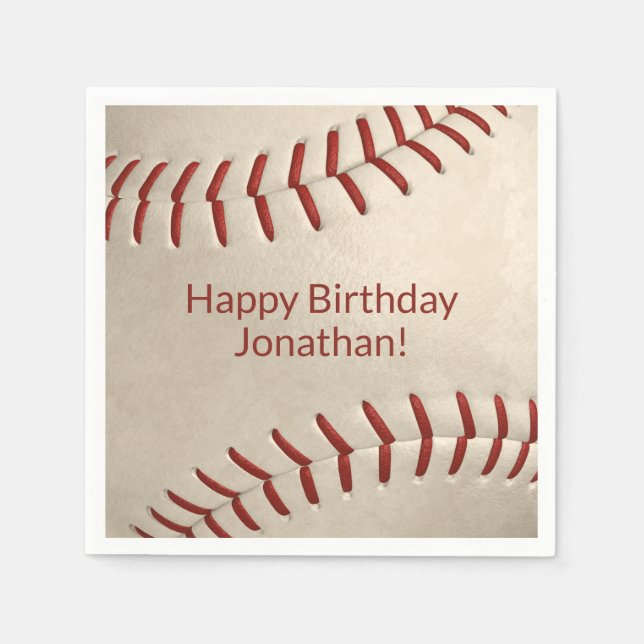 Servilleta De Papel chicas de béisbol fiesta de softball (Anverso)