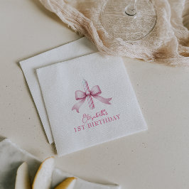 Servilleta De Papel Chicas De Bow Rosado Quieren Ser Un Primer Cumplea