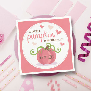 Servilleta De Papel Chicas de calabazas pequeñas ricas en Baby Shower