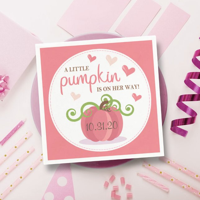 Servilleta De Papel Chicas de calabazas pequeñas ricas en Baby Shower (Subido por el creador)