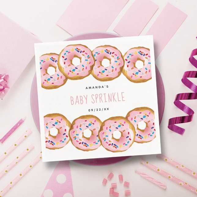 Servilleta De Papel Chicas de Donut modernos Baby Shower Sprinkle (Subido por el creador)