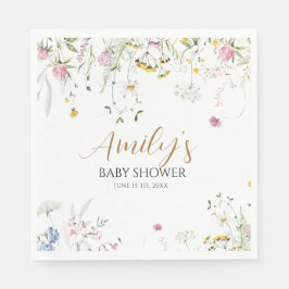 Servilleta De Papel Chicas de flores silvestres Baby Shower