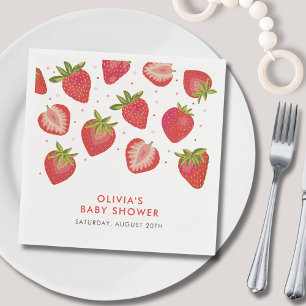 Servilleta De Papel Chicas de fresa Baby Shower