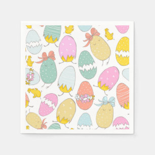 Servilleta De Papel Chicas de incubación y huevos de Pascua