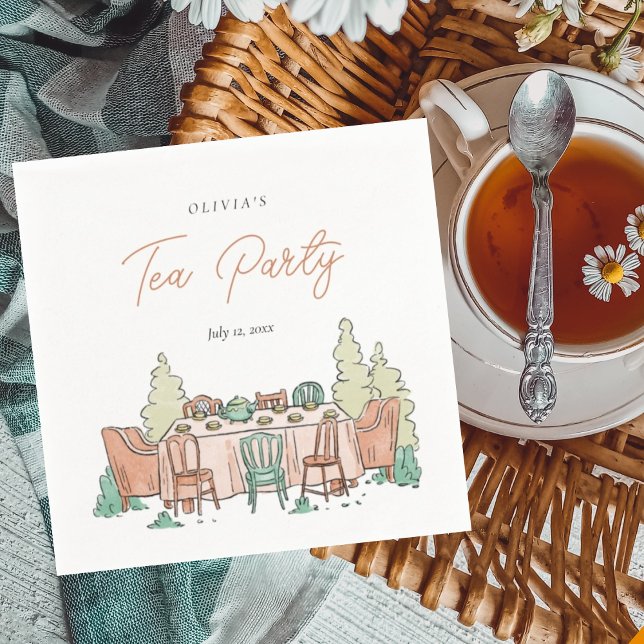 Servilleta De Papel Chicas de té fiesta lindo cumpleaños (Subido por el creador)