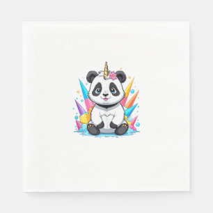 Servilleta De Papel Chicas de unicornio en banca arco iris