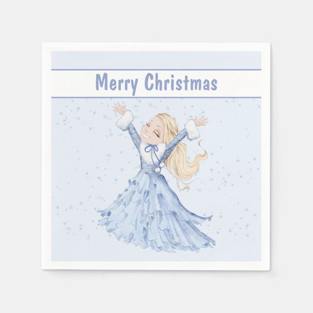 Servilleta De Papel Chicas de Winter Princess navidades (Anverso)