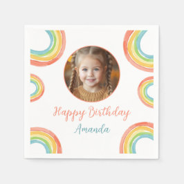 Servilleta De Papel Chicas del arcoiris del Pastel de color lindo foto