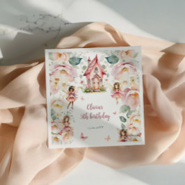 Servilleta De Papel Chicas del Whimsical Garden Fairy Tea Fiesta Cumpl