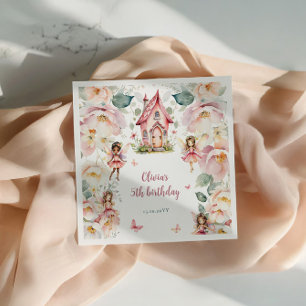 Servilleta De Papel Chicas del Whimsical Garden Fairy Tea Fiesta Cumpl