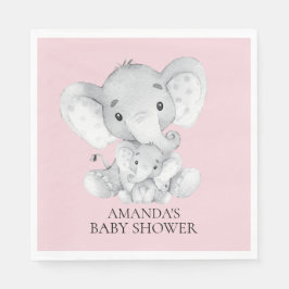 Servilleta De Papel Chicas elefantes Baby Shower Papeles