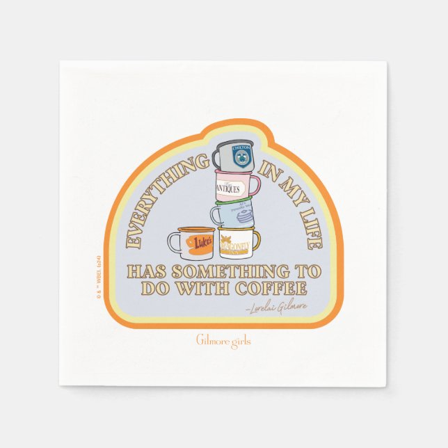 Servilleta De Papel Chicas Gilmore | Gráfico de Coffee Quote (Anverso)