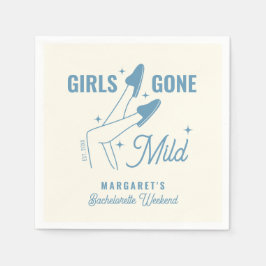 Servilleta De Papel Chicas Gone Mild Blue Trendy Spa Bachelorette