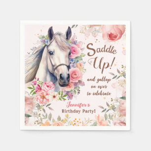 Servilleta De Papel Chicas Horse Birthday Party Papel Napkin