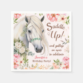 Servilleta De Papel Chicas Horse Birthday Party Papel Napkin