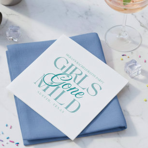 Servilleta De Papel Chicas Moderadas Azul Despedida de Soltera