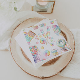 Servilleta De Papel Chicas Pastel Candy Land Birthday Party Table
