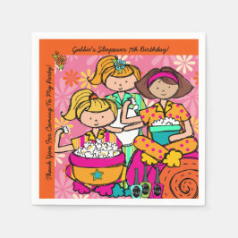 Servilleta De Papel Chicas personalizados Fiesta de madriguera
