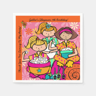 Servilleta De Papel Chicas personalizados Fiesta de madriguera