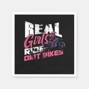 Servilleta De Papel Chicas reales viajan en bicicleta sucia motociclet