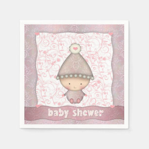 Servilleta De Papel Chicas rosados Baby Shower Napkins