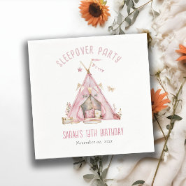 Servilleta De Papel Chicas rosados Tienden a Sleepover Fiesta de Cumpl