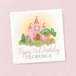 Servilleta De Papel Chicas singulares cuento de hadas rosadas Princesa