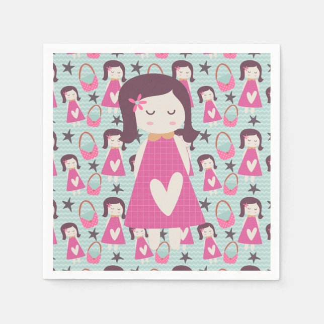 Servilleta De Papel Chicas y bolsos (Anverso)