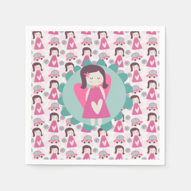 Servilleta De Papel Chicas yendo a lugares (Anverso)