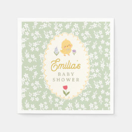 Servilleta De Papel Chick Baby Shower Cute Paper Napkins