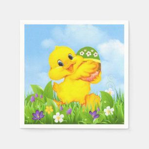 Servilleta De Papel Chick con Huevo de Pascua