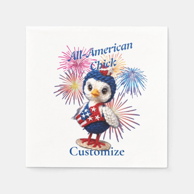Servilleta De Papel Chick Thunder_Cove, todo estadounidense (Anverso)