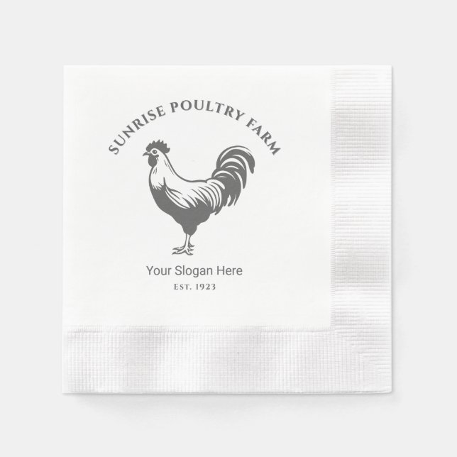 Servilleta De Papel Chicken Farm House Paper Napkin (Anverso)