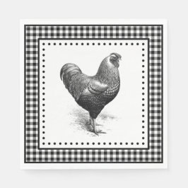 Servilleta De Papel Chicken Gingham