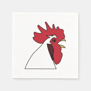 Servilleta De Papel Chicken Rooster Hen