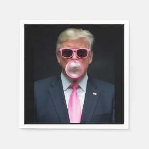 Servilleta De Papel Chicle Rosado Trump Presidente 47 EE. UU.