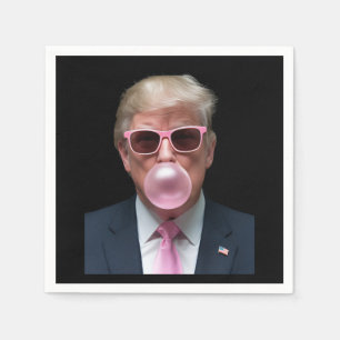 Servilleta De Papel Chicle Trump Rosa Divertido Presidente de EE. UU.