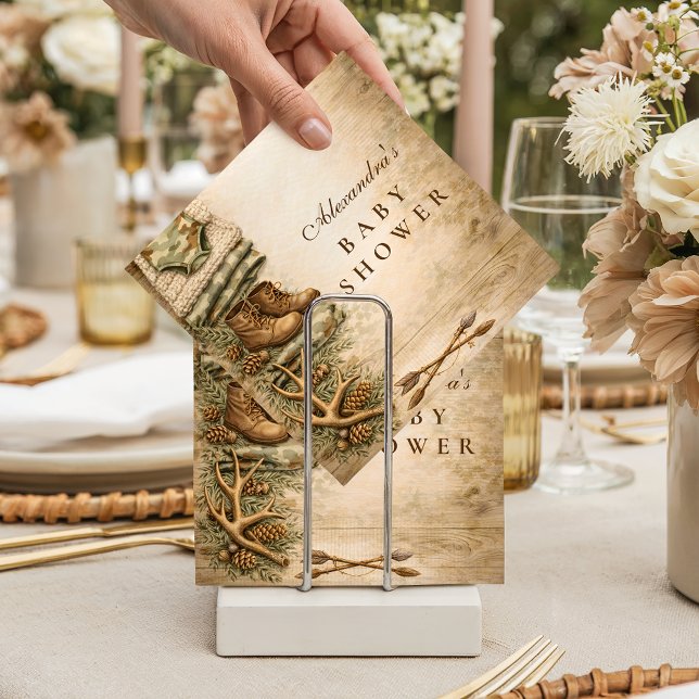 Servilleta De Papel Chico Cazador Rústico Fiesta de Bebé en el Bosque (Subido por el creador)