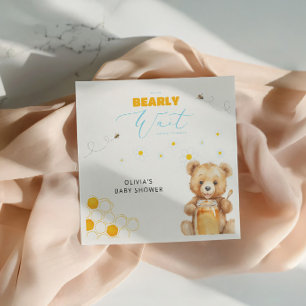 Servilleta De Papel Chico Chica Oso de Peluche Dulce Baby Shower